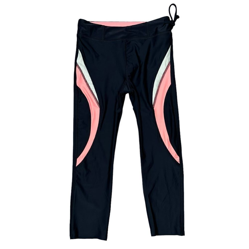 Breathe By Body Glove Black & Coral Pink Surf Capri Leggings
